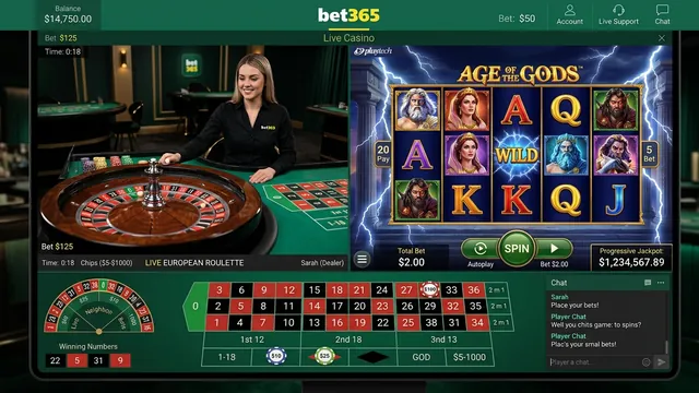 Bet365 Live Roulette & Age of the Gods